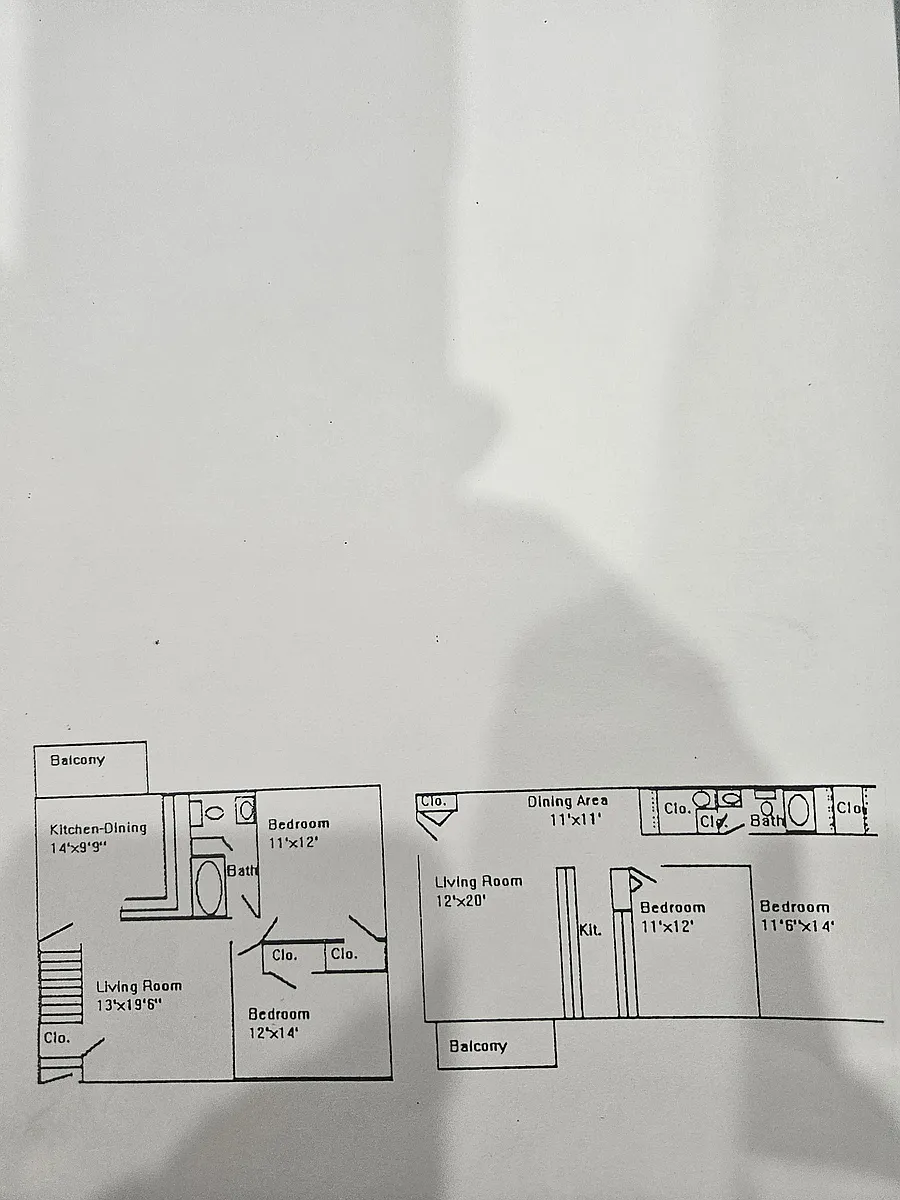 Floor plan 2 Bedroom Floor Plans