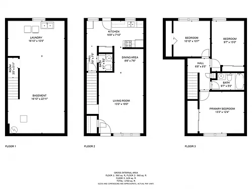 Floor plan 3 BD Townhome