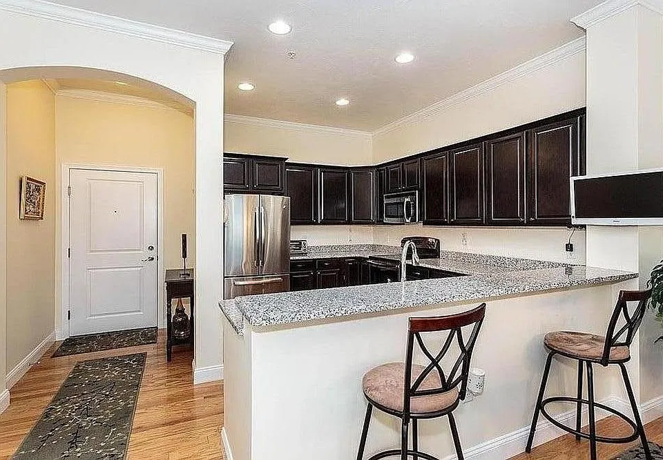 Front Door and Kitchen