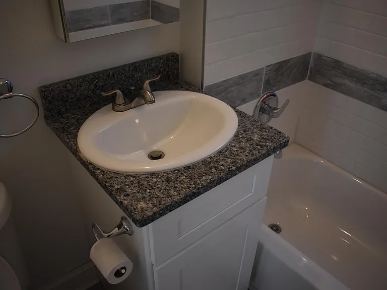 Bathroom vanity to match kitchen