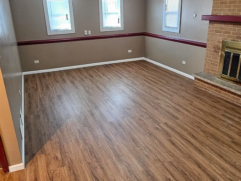 Family room with fireplace