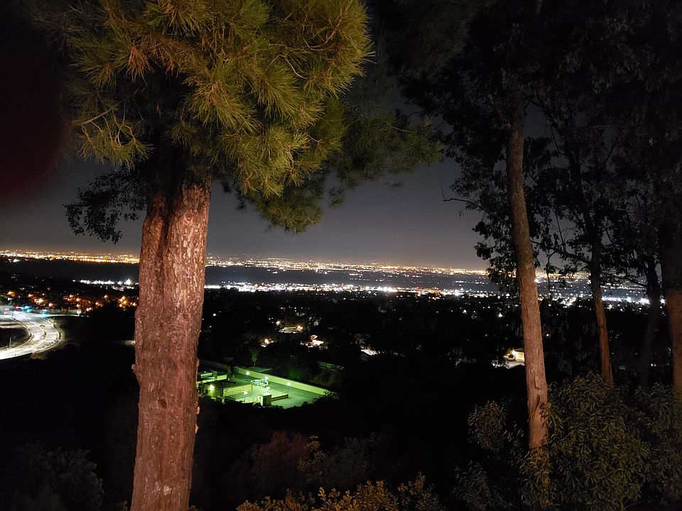 City lights from kitchen, living and dining rooms