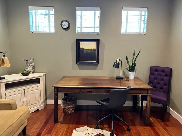 Downstairs enclosed study