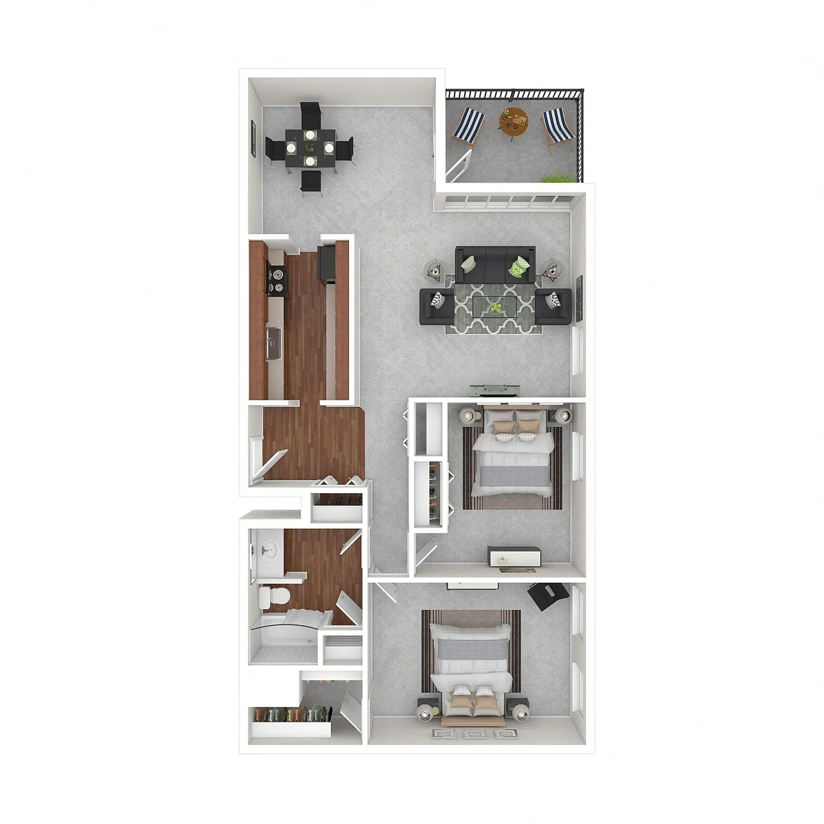 Floor plan 2Bedroom 1Bathroom