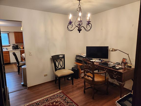 Dining room with view to kitchen