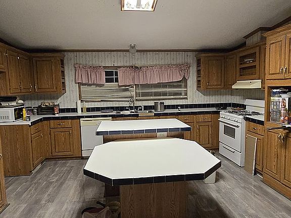 Kitchen with double islands
