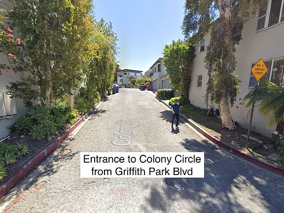 Entrance to Colony Circle from Griffith Park Blvd.