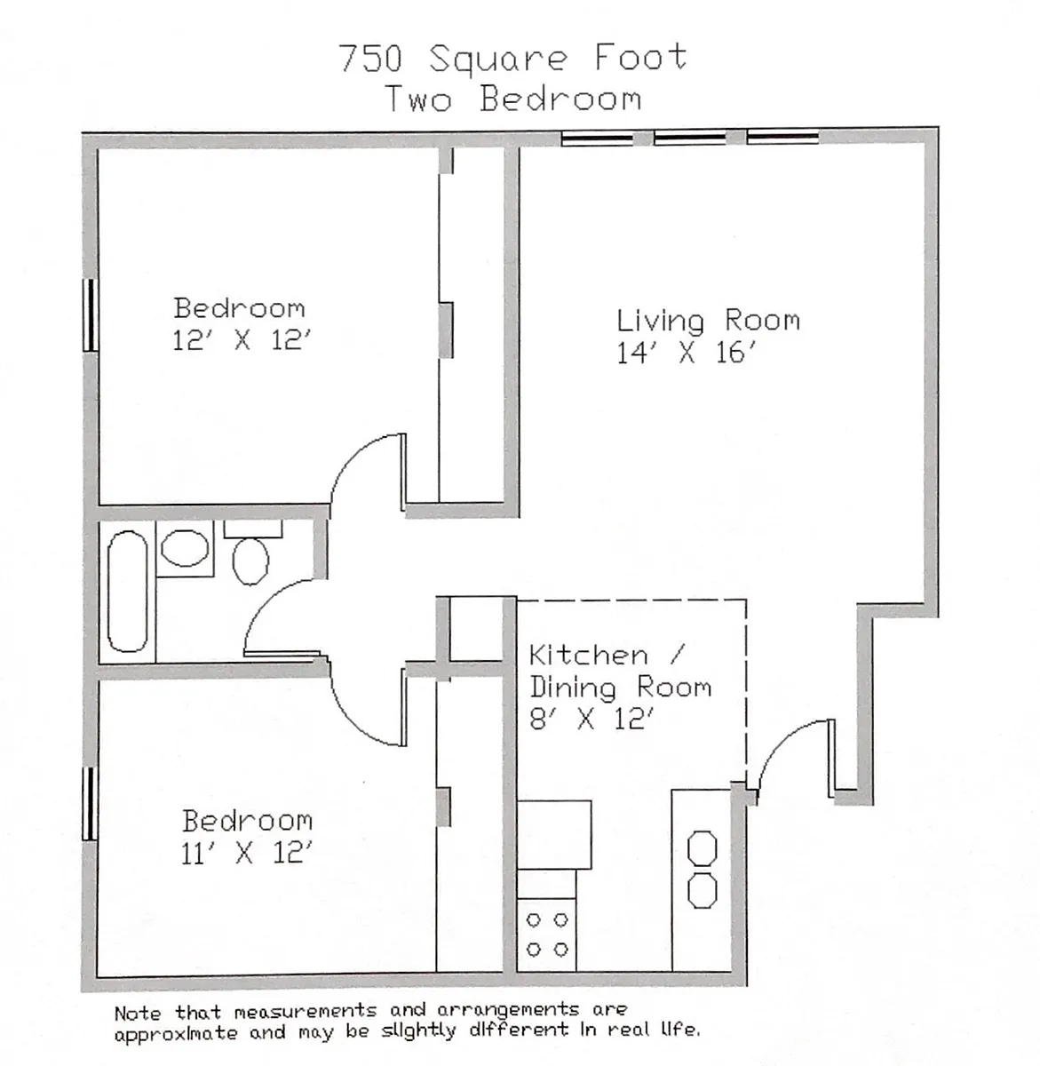 Floor plan 2 Bedroom