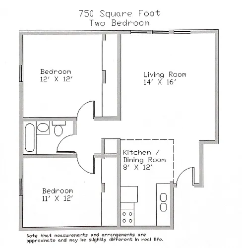 Floor plan 2 Bedroom