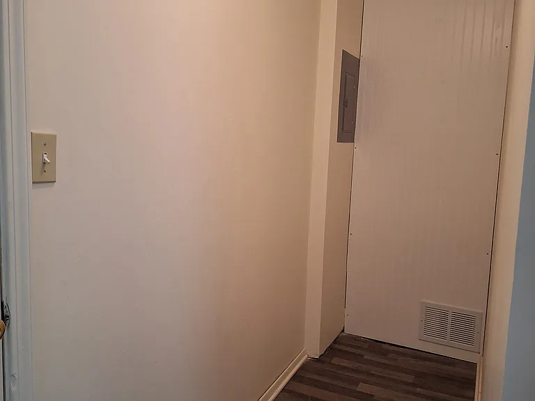 Storage area inside side entry door