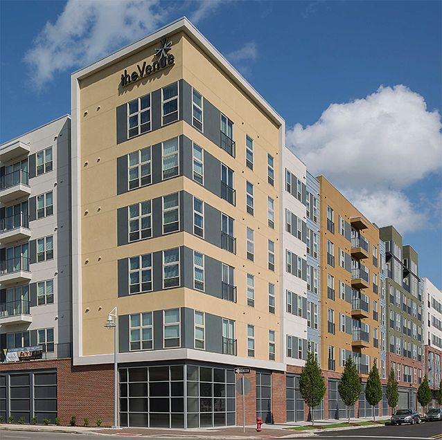 Outside building from across street