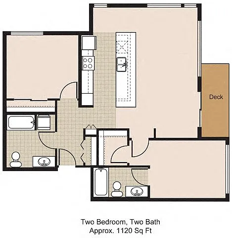 Floor plan 525 Two Bedroom