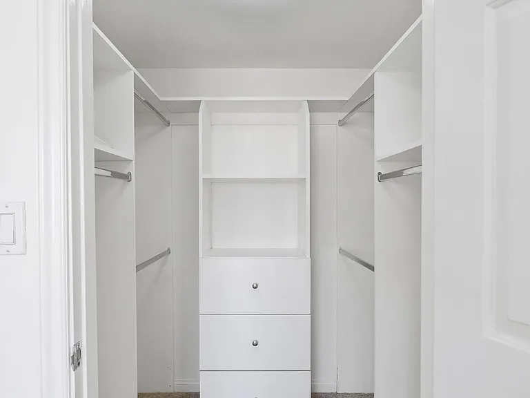 Walk-In Closet with Built-In Organizers
