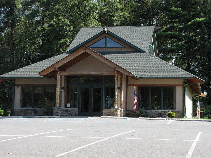 Green Commercial Building  front view