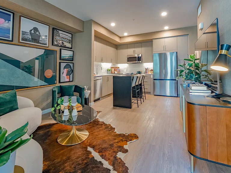 Chic Open-Concept Living Room