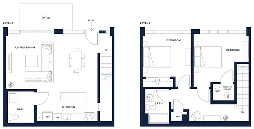Floor plan 2 Bed/2 Bath L/W-01