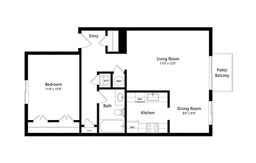 Floor plan A1 Partial Renovated