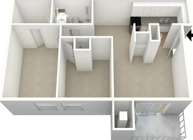 Two Bedroom, One Bath Two Bedroom, One Bath