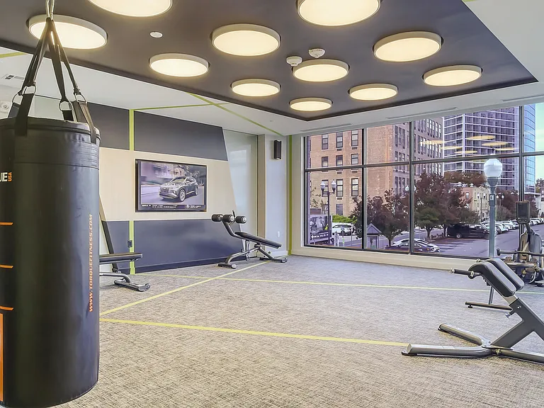 Club-Quality Fitness Studio with Group Fitness Space + TRX System