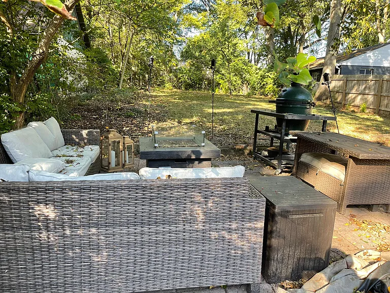 Paved area for outdoor seating