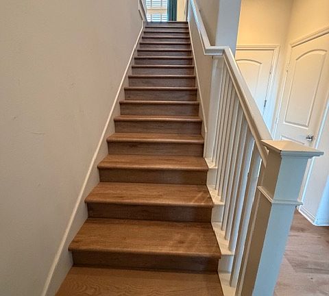 Custom hardwood floors.