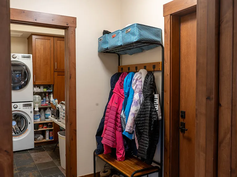 Entry to garage and laundry room