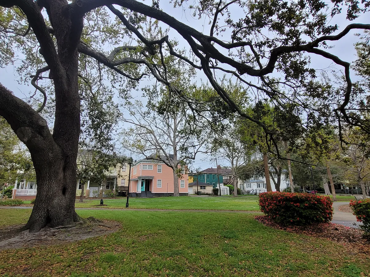 View of Duplex from Dixon Park across Java Place - 1215 Java Pl
