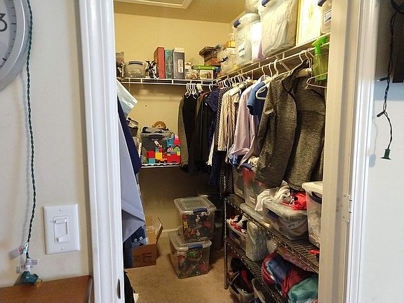 Walk in master closet