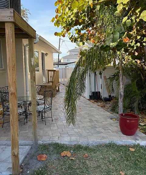 Private Back Patio with Sitting Area