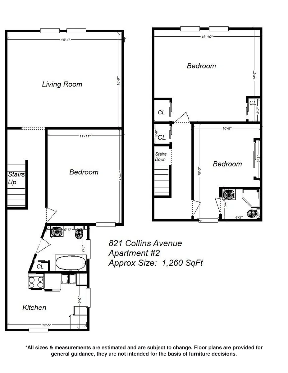 Floor plan 821 Collins Ave -02- Available 8-1-2026