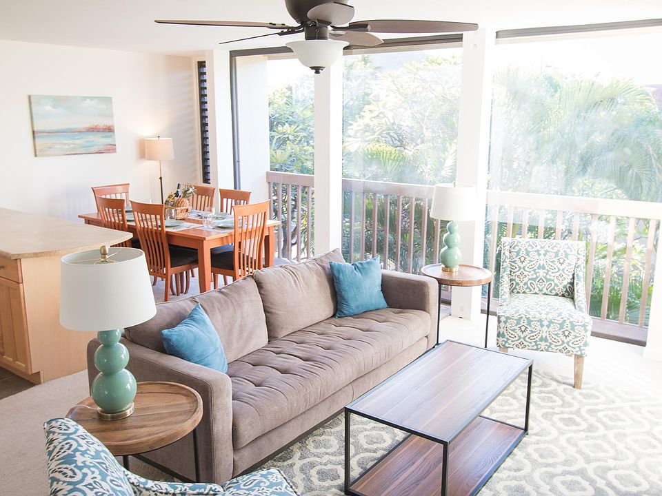 Living room with a view (wood floors not pictured)