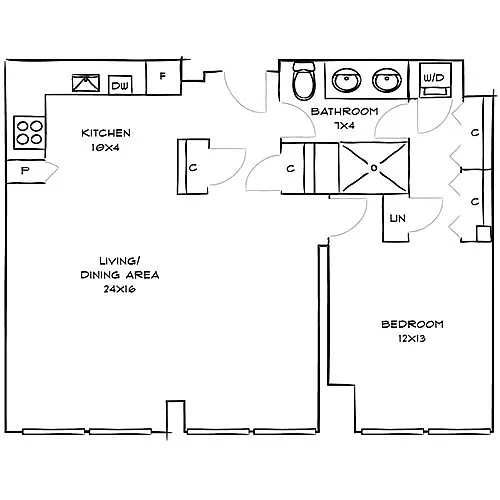 Floor plan Merrimac Penthouse