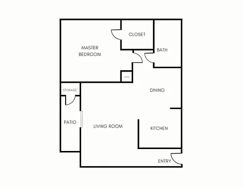 Floor plan 1X1-D