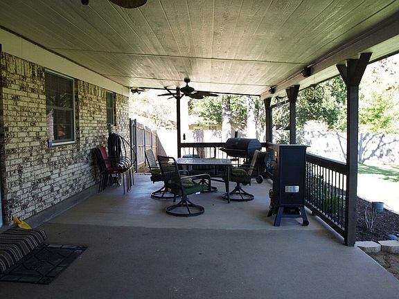 Fabulously large covered back porch.