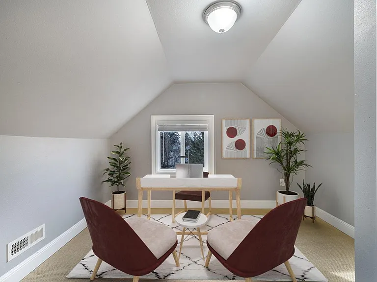 Office 2. This image shows a virtually furnished space. This space comes unfurnished but can be beautifully furnished by our in-house design team for an additional fee.