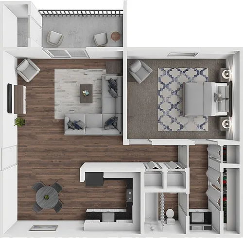 Floor plan The Starling 1 Bedroom