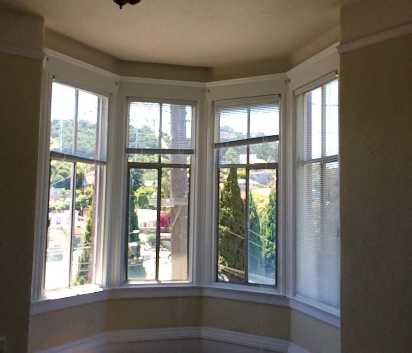 Bay windows in living room