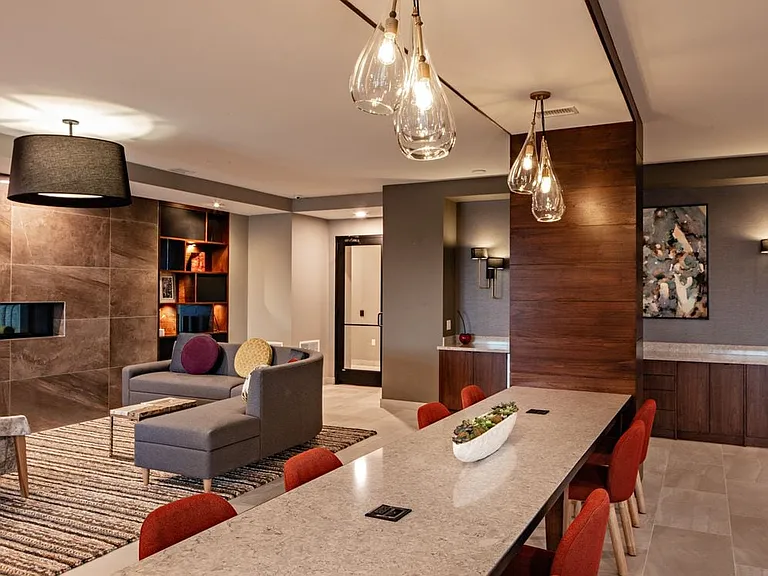 Lounge with multiple seating areas