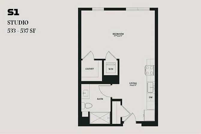 Floor plan Alba Studio S1