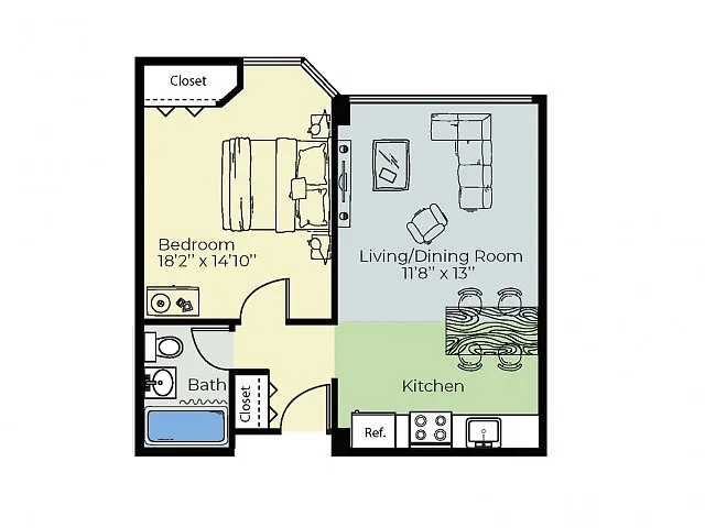 Floor plan 1 Bedroom