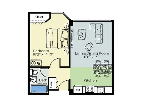 Floor plan 1 Bedroom