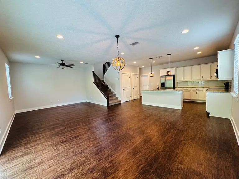 Open Living and Dining Rooms