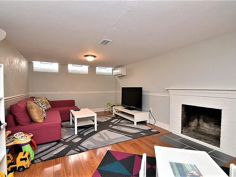 Finished basement with its own ductless heating/cooling unit