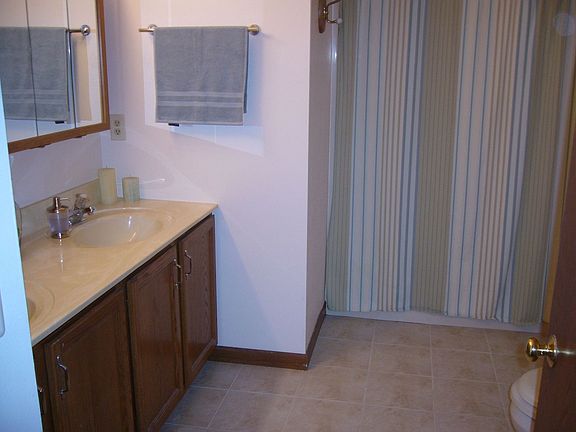 Upstair bathroom. Double sinks
