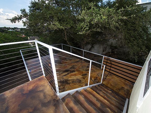 stained concrete deck