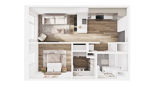 Floor plan 1 Bed 1 Bath