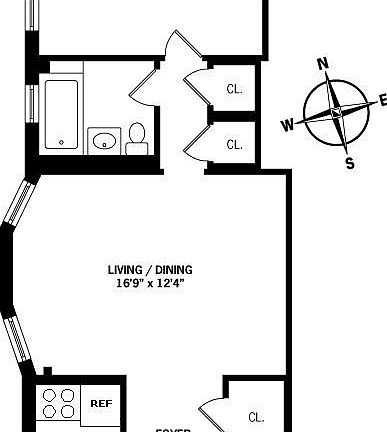Apartment 1c floor plan