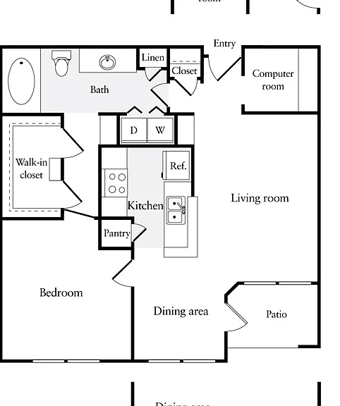 Plaza at Westchase - A2 - 1 Beds - 1 Baths - 854 Sq. ft.