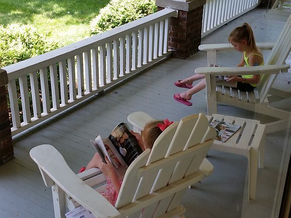 Front porch in summer