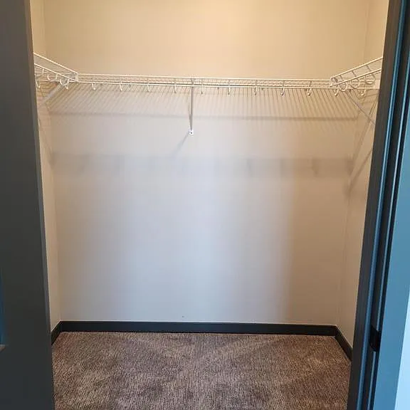Large walk-in closet at The Harbor.